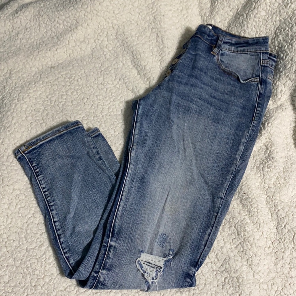 Kancan 4 button fly size 13 distressed jean